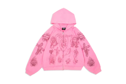 Werighteous “Tatted Believer” Zip Up (Pink)