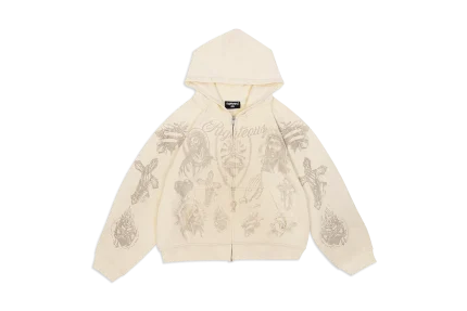 Werighteous "Tatted Believer" Zip Up (Cream)