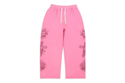 We Are Righteous  "Tatted Believer" Sweatpants (Pink)